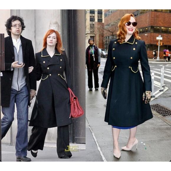 $2900 Ralph Lauren Collection Black Wool Double-Breast Clifton Coat Purple Label - Picture 4 of 16